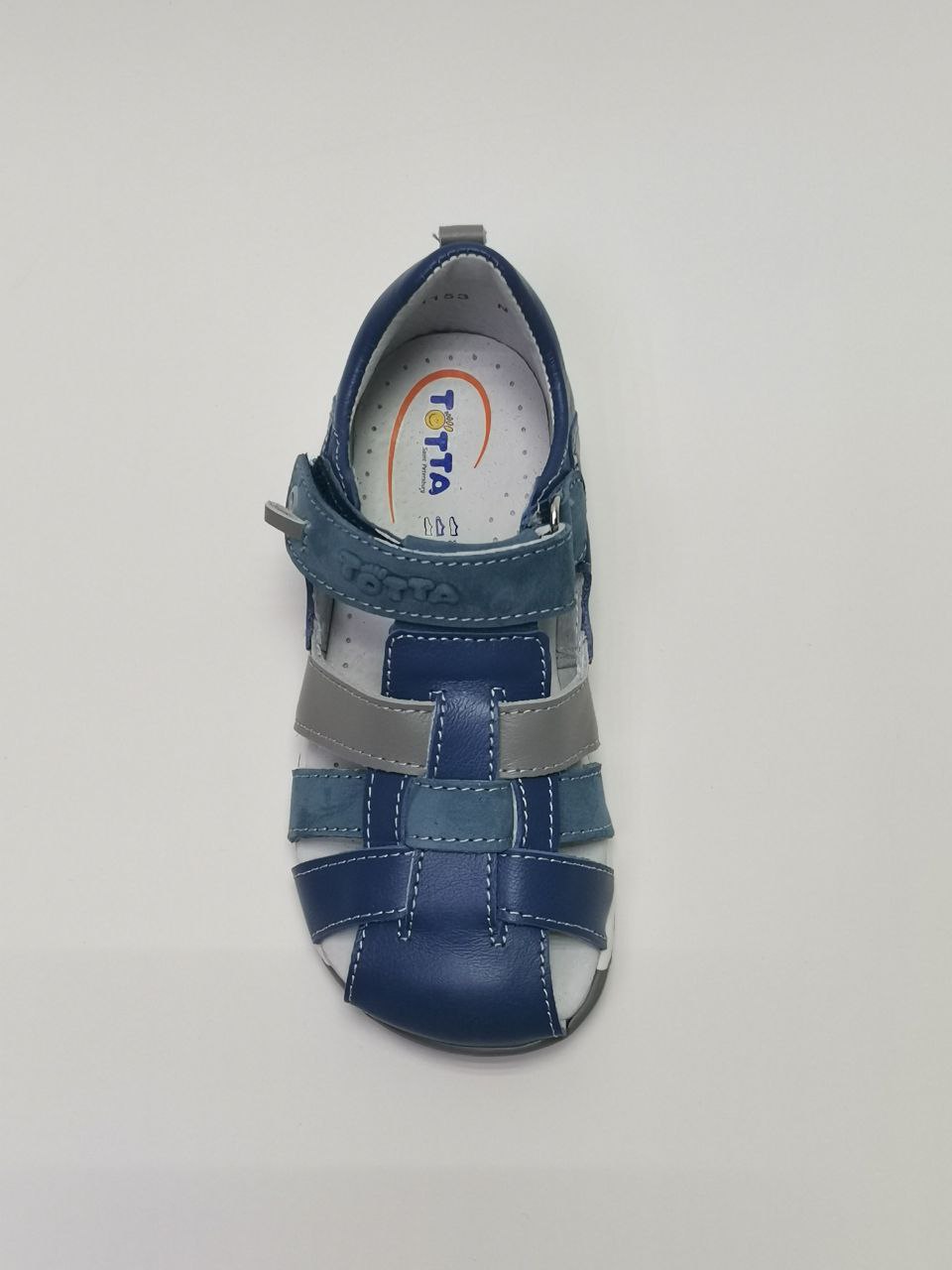 Сандали летние закрытый нос, ц. джинс/серый 1153/1-КП-3,43,01 фото 8