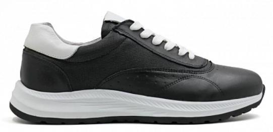 Кроссовки ортопедические мужские кожаные Ортомода 97153-011-В черные увеличенной полноты фото 2