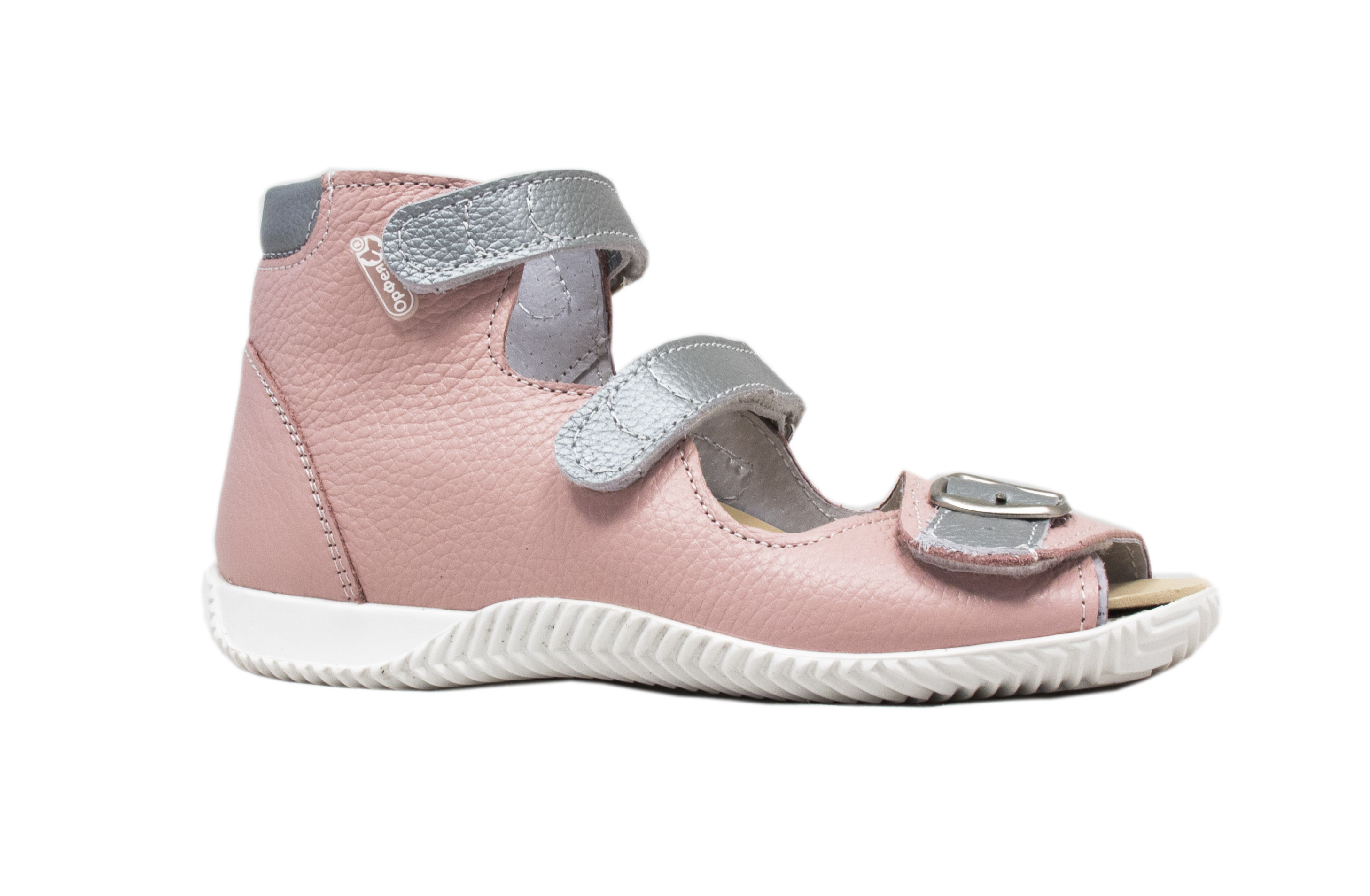 Сандалии  с открытым носом Б4-162-102-042-1 цвет розовый/серый фото 2