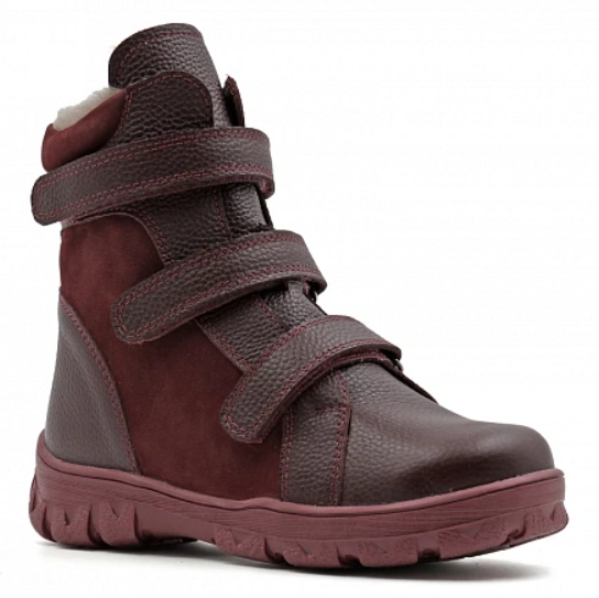 Ботинки ортопедические детские зимние Ортомода 21189-ХН-226 с высоким берцем натуральный мех фото 1