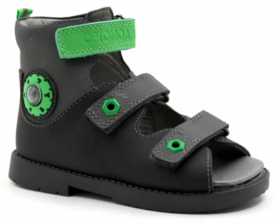 Сандалии ортопедические  с открытым носом цв.черный 2208-Х-007 ДЦП фото 1