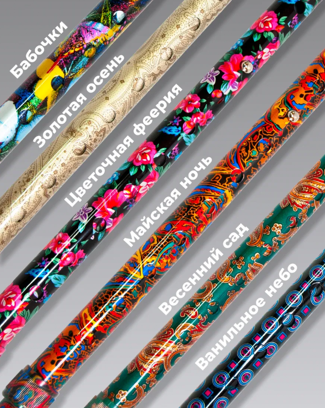 Трость телескопическая с пластмассовой ручкой ТР1(ПР) с УПС, цвет Бабочки фото 11