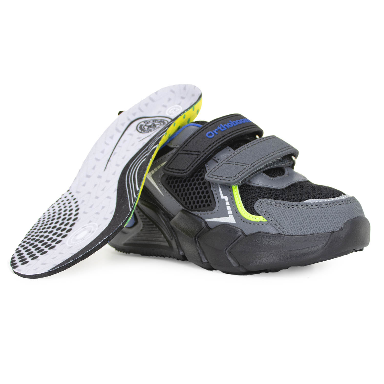 Ортопедическая обувь Orthoboom кроссовки 33223-22 черно-серые фото 6