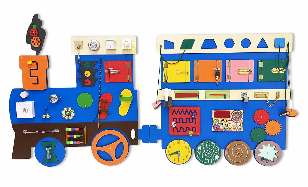 Бизиборд «Паровозик», 180х85см фото 1