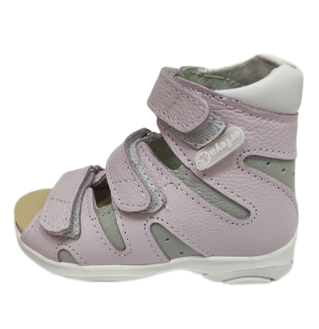 Сандалии  с открытым носом Б2-166-248-043-1 розово/серый фото 3