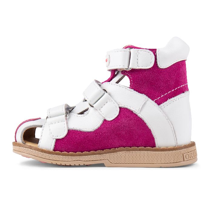 Сандалии ортопедические  с закрытым носом цв. бело-розовый TW-270-2 фото 5