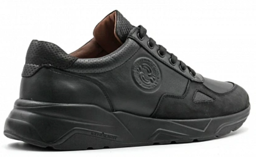 Кроссовки ортопедические мужские Ортомода 930411-Х-001 черные кожаные фото 4