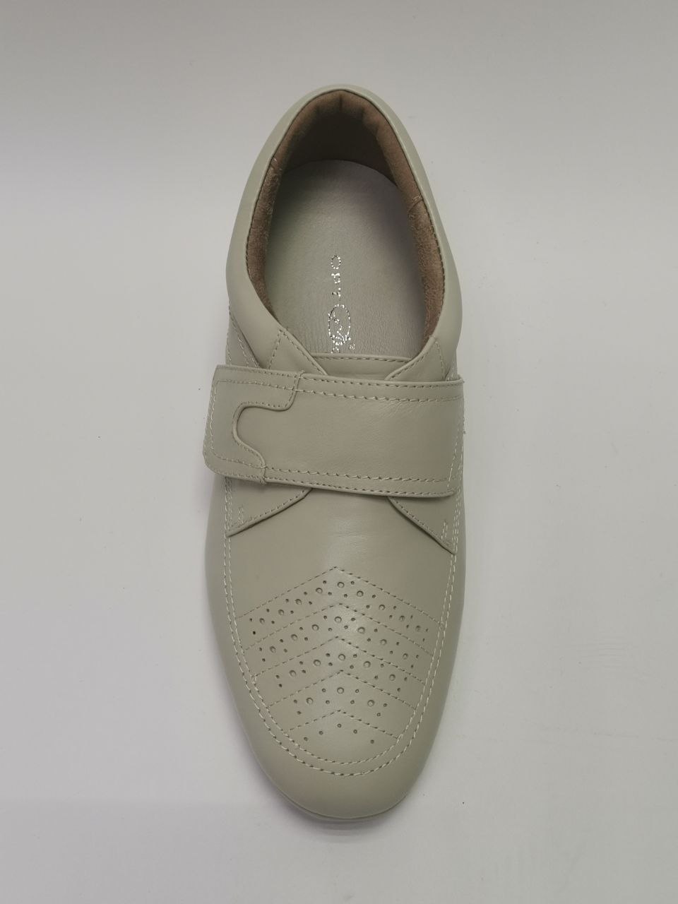 Полуботинки ортопедические женские Ортомода 8234 В кожаные для широкой стопы бежевые фото 8