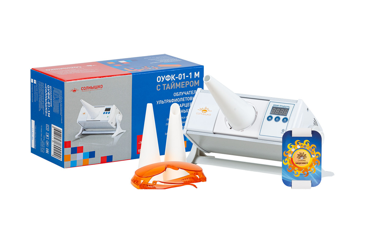Облучатель ультрафиолетовый  кварцевый с таймером "Солнышко" ОУФк-01-1М фото 1