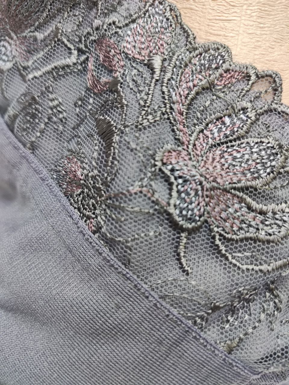 Бюстгальтер после мастэктомии Сиреневые цветы на темной чайке ЛФ0918-3 B257  фото 3